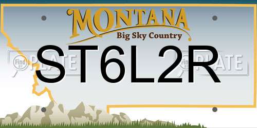 ST6L2R Montana License Plate