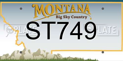 ST749 Montana License Plate