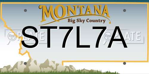 ST7L7A Montana License Plate