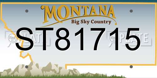 ST81715 Montana License Plate