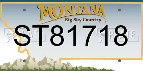 ST81718 Montana License Plate