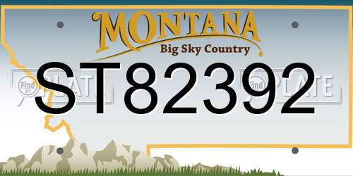 ST82392 Montana License Plate