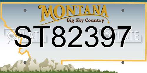ST82397 Montana License Plate