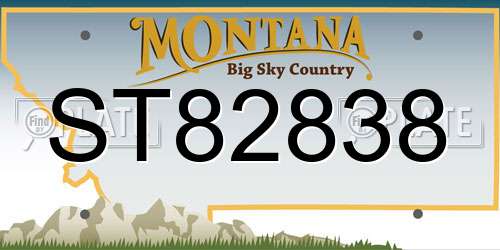 ST82838 Montana License Plate