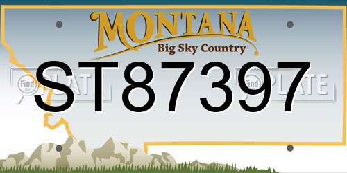 ST87397 Montana License Plate