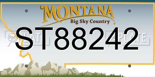 ST88242 Montana License Plate