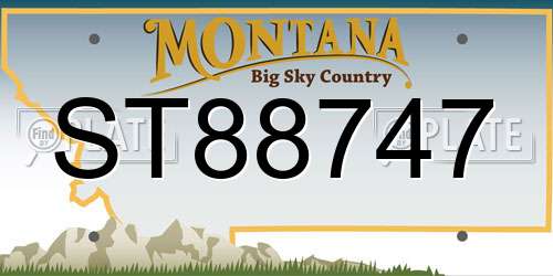 ST88747 Montana License Plate