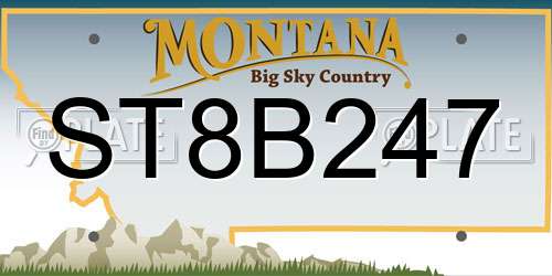 ST8B247 Montana License Plate