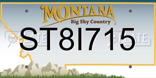 ST8I715 Montana License Plate