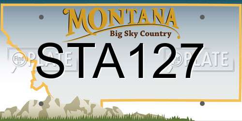 STA127 Montana License Plate