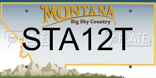STA12T Montana License Plate