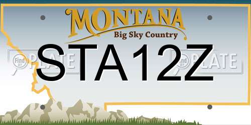 STA12Z Montana License Plate