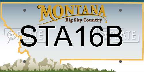 STA16B Montana License Plate