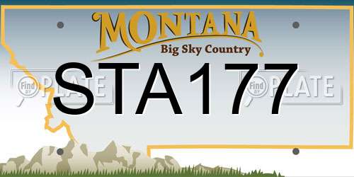 STA177 Montana License Plate