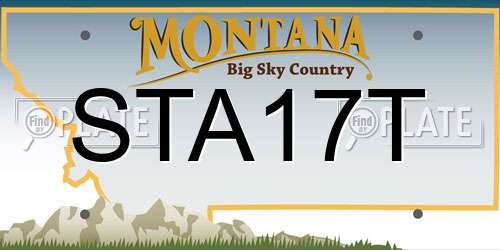 STA17T Montana License Plate