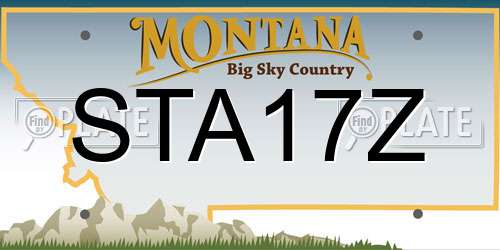 STA17Z Montana License Plate