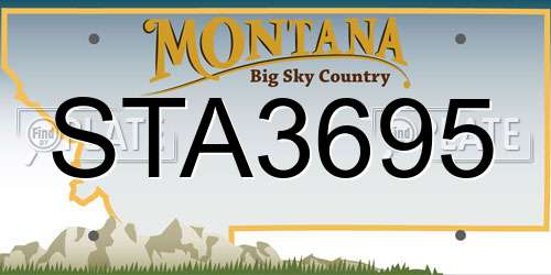 STA3695 Montana License Plate