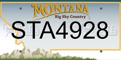 STA4928 Montana License Plate