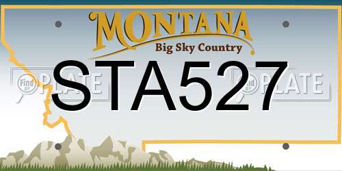 STA527 Montana License Plate