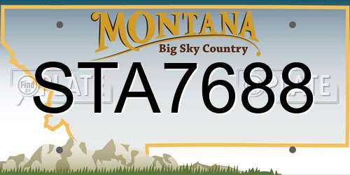 STA7688 Montana License Plate