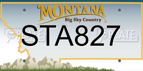 STA827 Montana License Plate