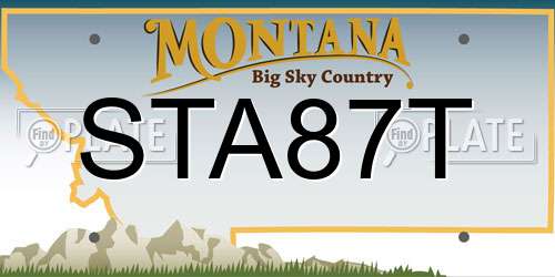 STA87T Montana License Plate
