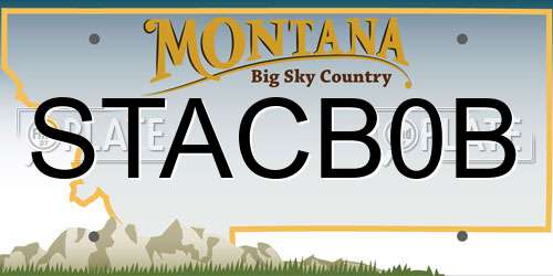 STACB0B Montana License Plate