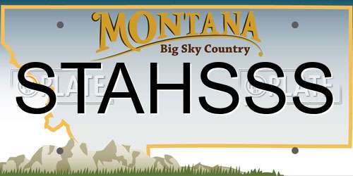 STAHSSS Montana License Plate