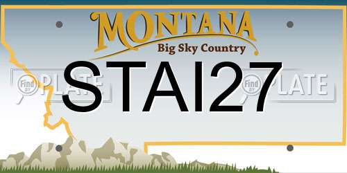 STAI27 Montana License Plate