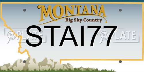 STAI77 Montana License Plate