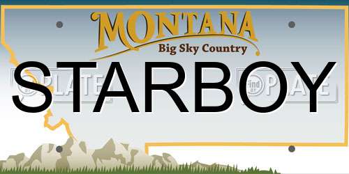 STARBOY Montana License Plate
