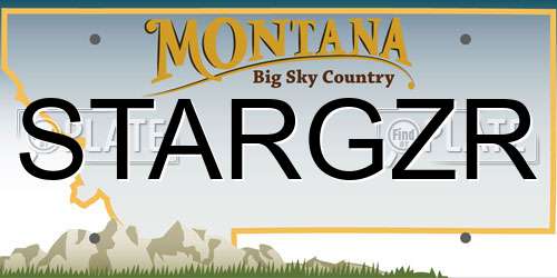 STARGZR Montana License Plate