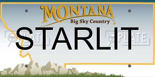 STARLIT Montana License Plate