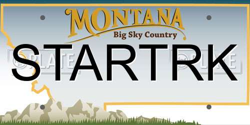 STARTRK Montana License Plate
