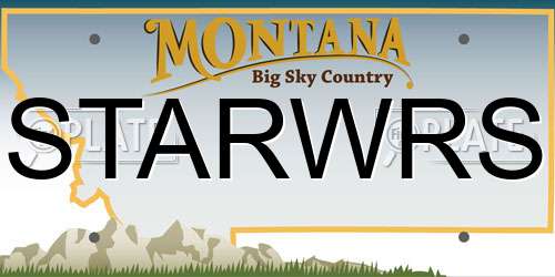 STARWRS Montana License Plate