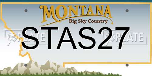 STAS27 Montana License Plate