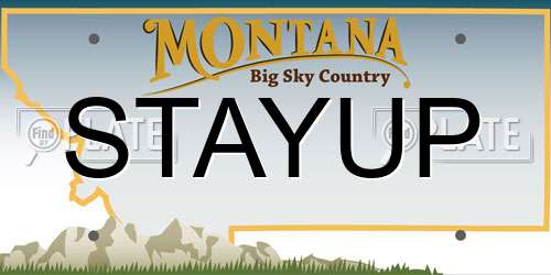 STAYUP Montana License Plate