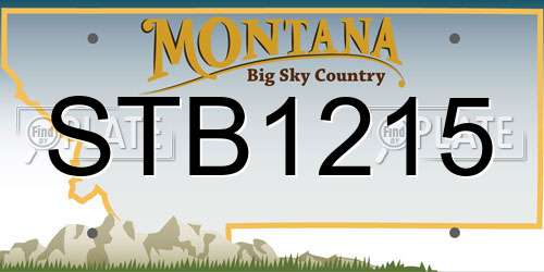 STB1215 Montana License Plate