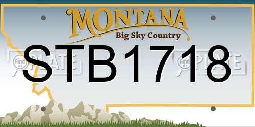 STB1718 Montana License Plate