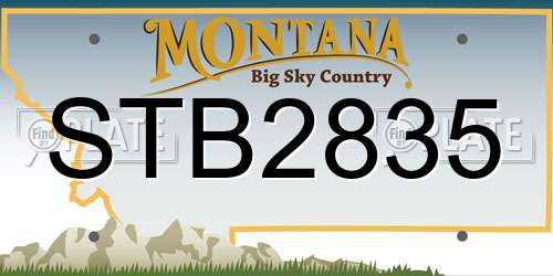 STB2835 Montana License Plate