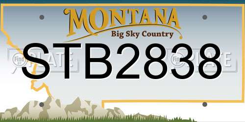 STB2838 Montana License Plate