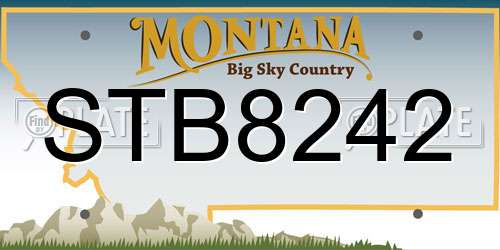 STB8242 Montana License Plate