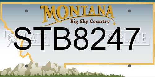 STB8247 Montana License Plate