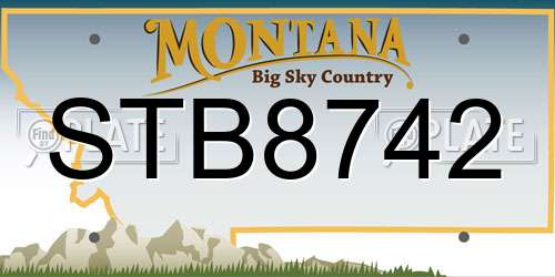 STB8742 Montana License Plate