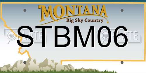 STBM06 Montana License Plate