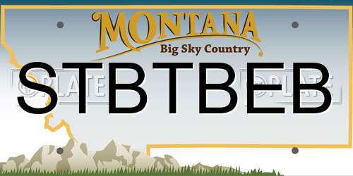 STBTBEB Montana License Plate