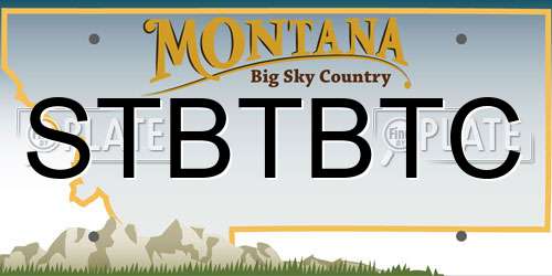 STBTBTC Montana License Plate