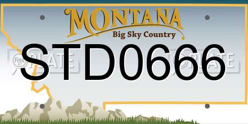 STD0666 Montana License Plate