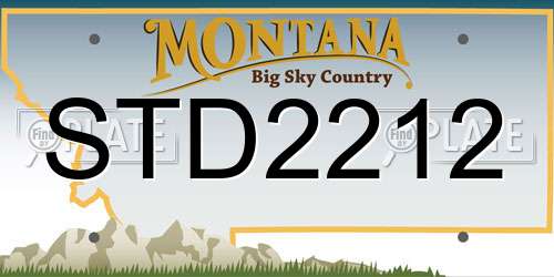 STD2212 Montana License Plate