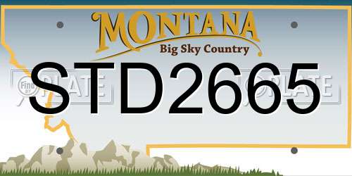 STD2665 Montana License Plate